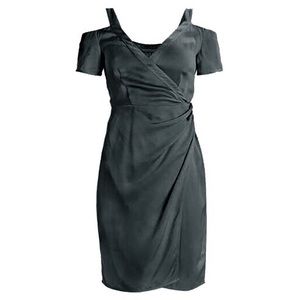 COPY - AllSaints Cadia Cold Open Shoulder Wrap Dress